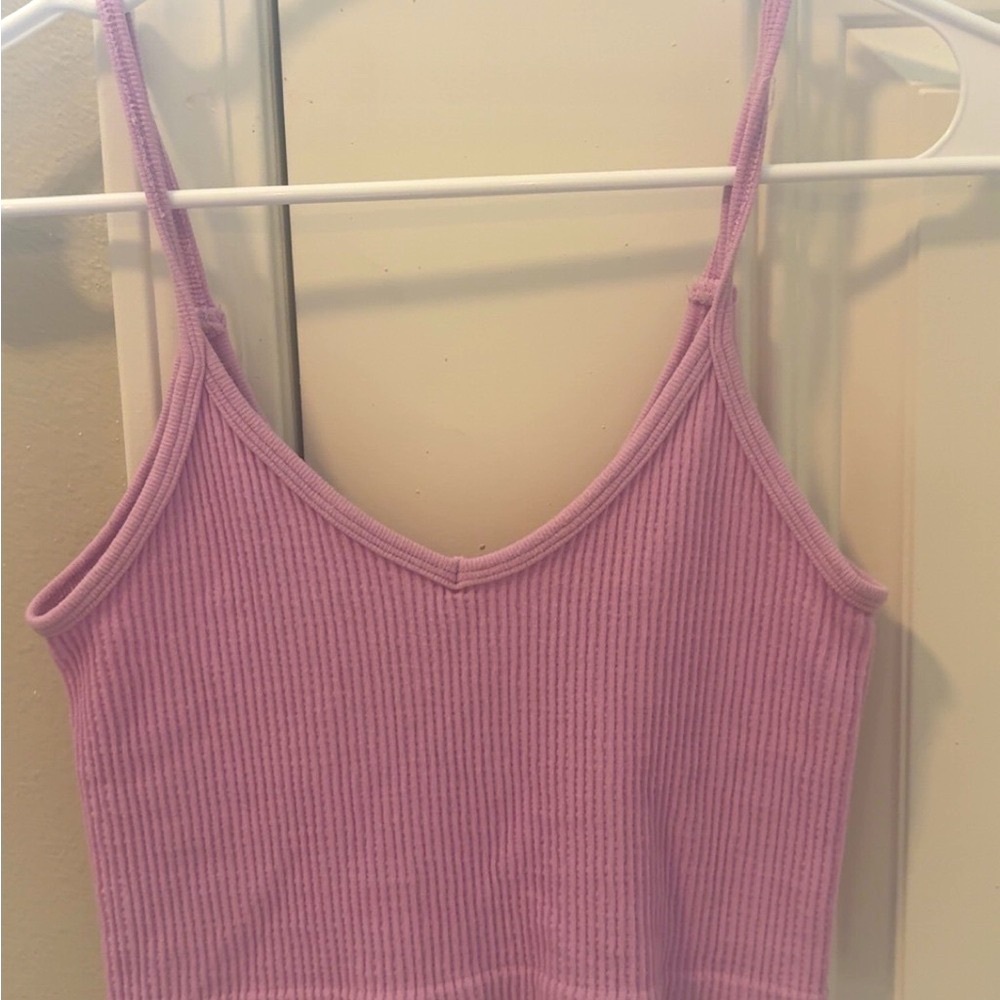 Pink Ribbed Tank Top - Picture 2 of 4